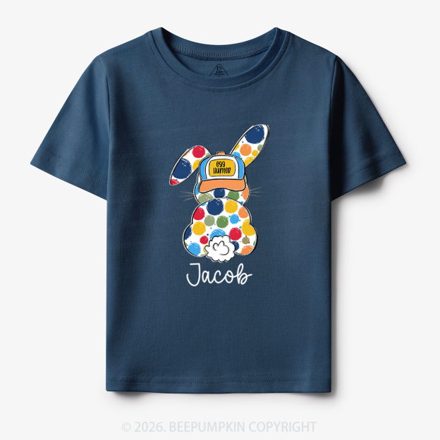 Personalized Name Easter Coquette Bow Bunny Toddler&Kid's Tees