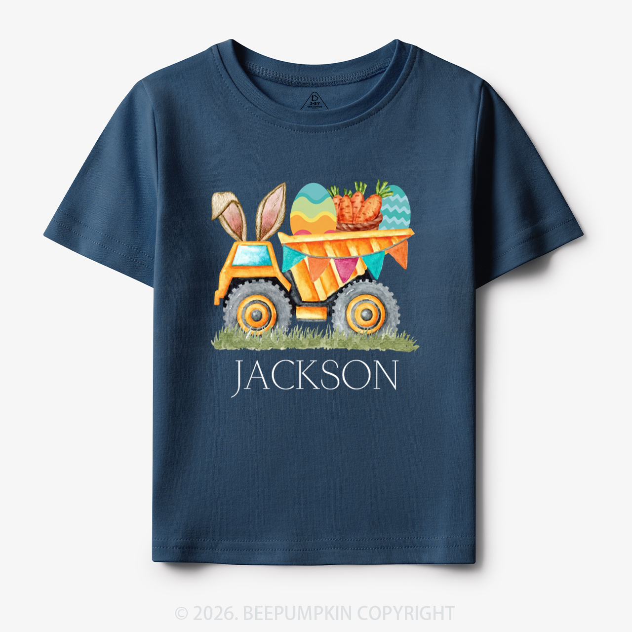 Personalized Name Easter Dump Truck Toddler&Kid's Tees