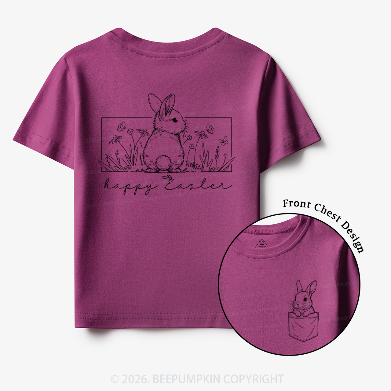 Happy Easter Spring Flowers Toddler&Kid's Tees