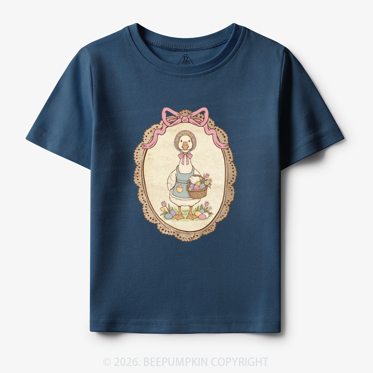 Floral Coquette Spring Easter Goose Toddler&Kid's Tees