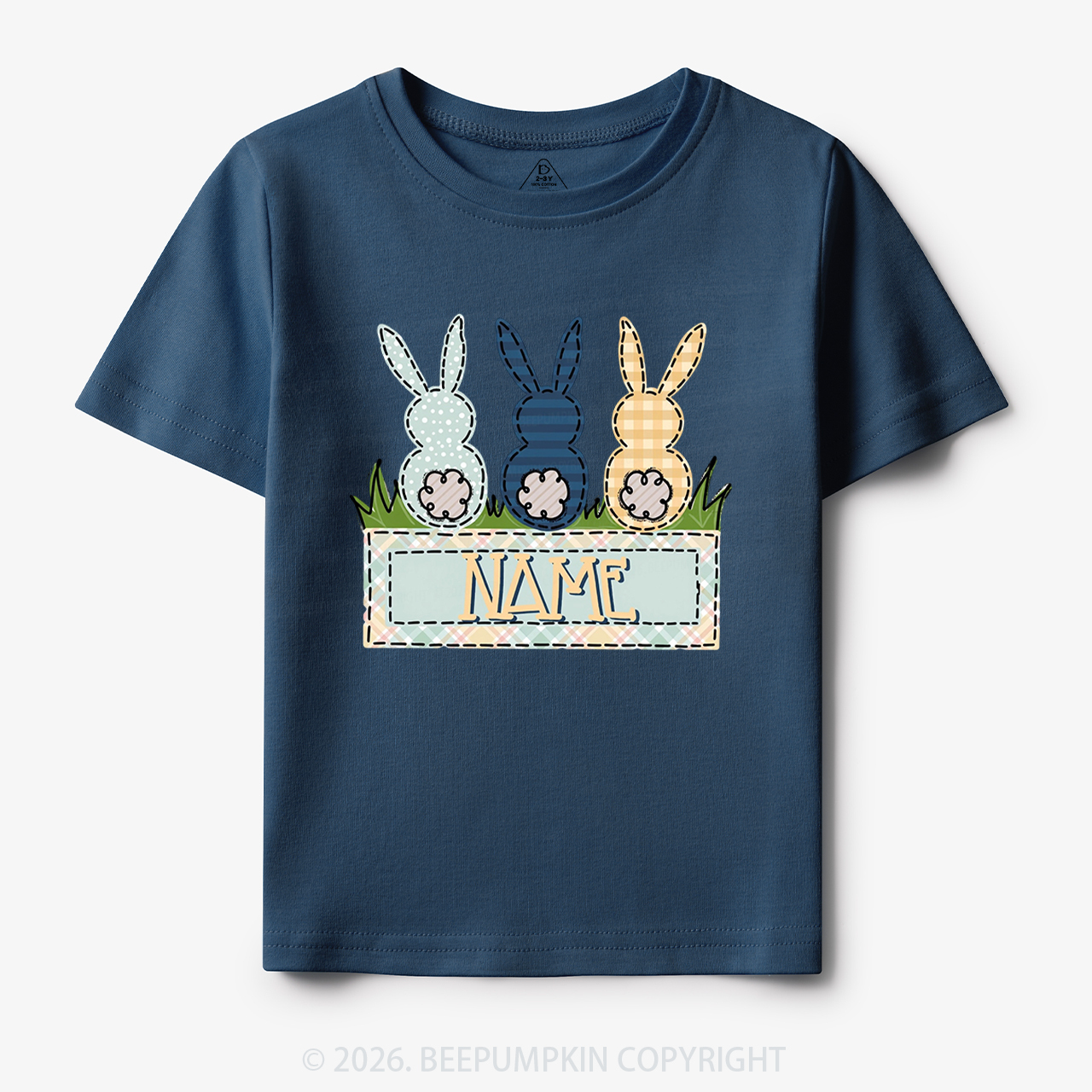 Personalized Name Easter Bunny Trio Toddler&Kid's Tees