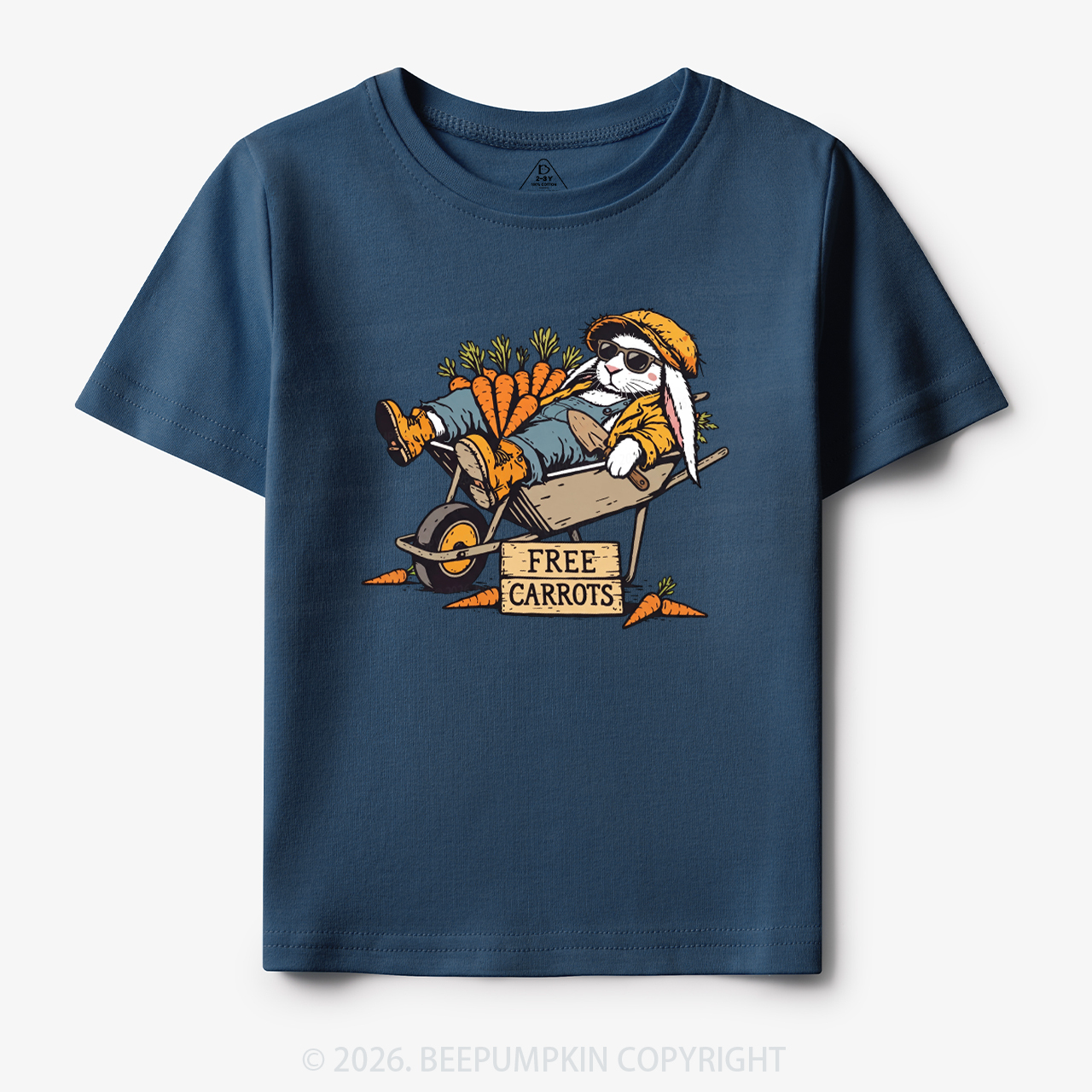 Cool Bunny Free Carrots Easter Toddler&Kid's Tees
