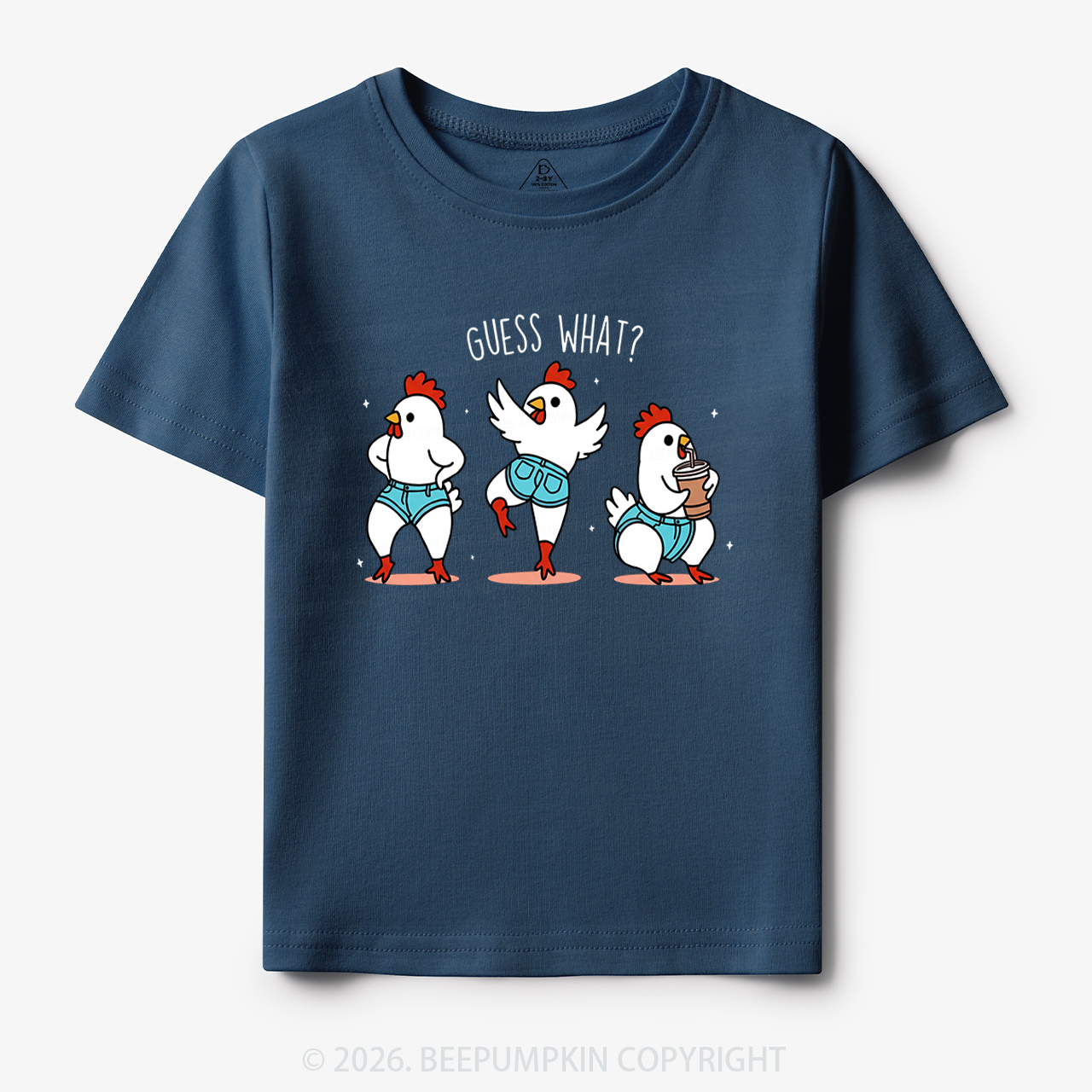 Guess What Chicken Butt Funny Western Toddler&Kid's Tees