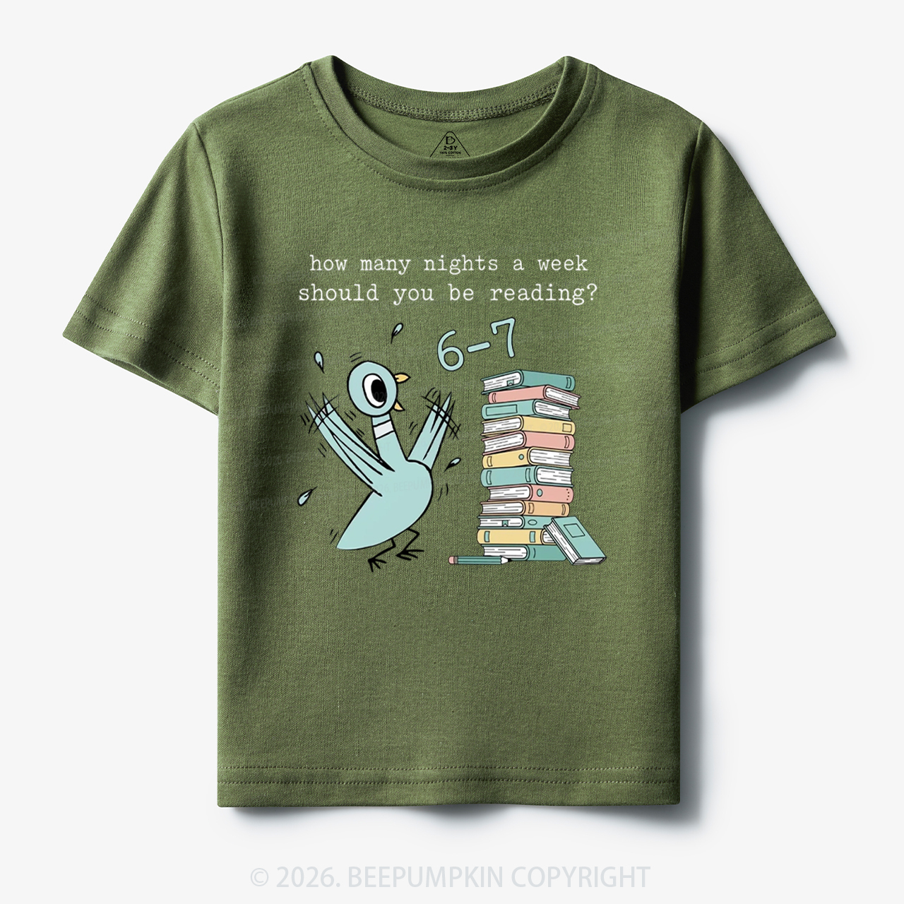 How Many Nights A Week Should You Be Reading 6-7 Toddler&Kid's Tees