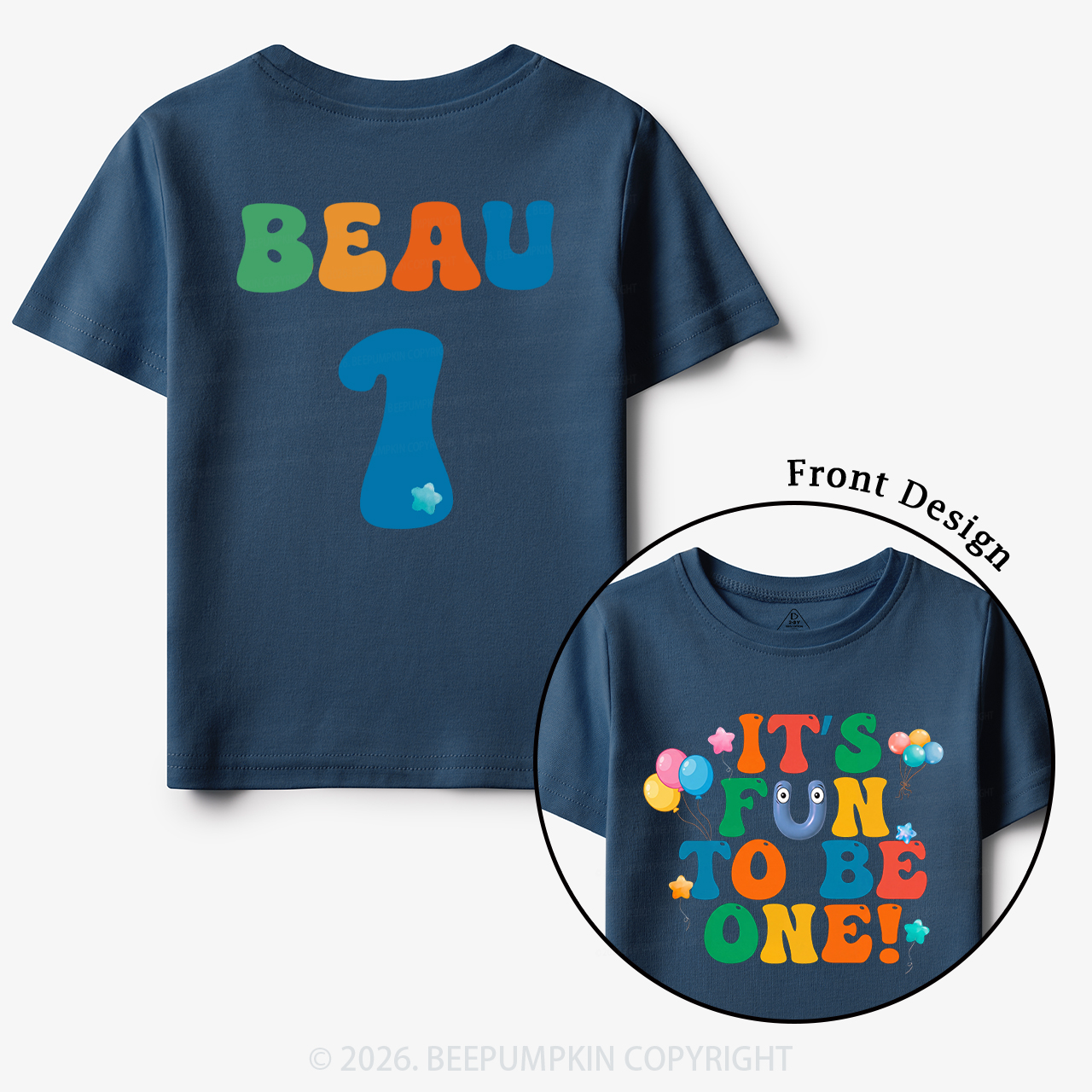 Personalized Fun To Be One Birthday Toddler&Kid's Tees