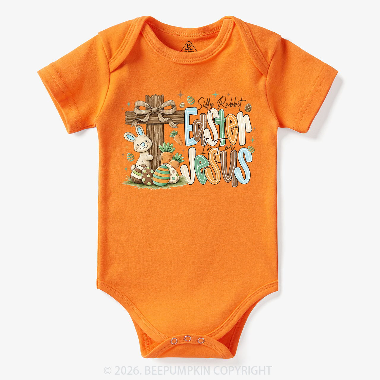 Easter If For Jesus Thrifted Farmhouse Bunny Bodysuit