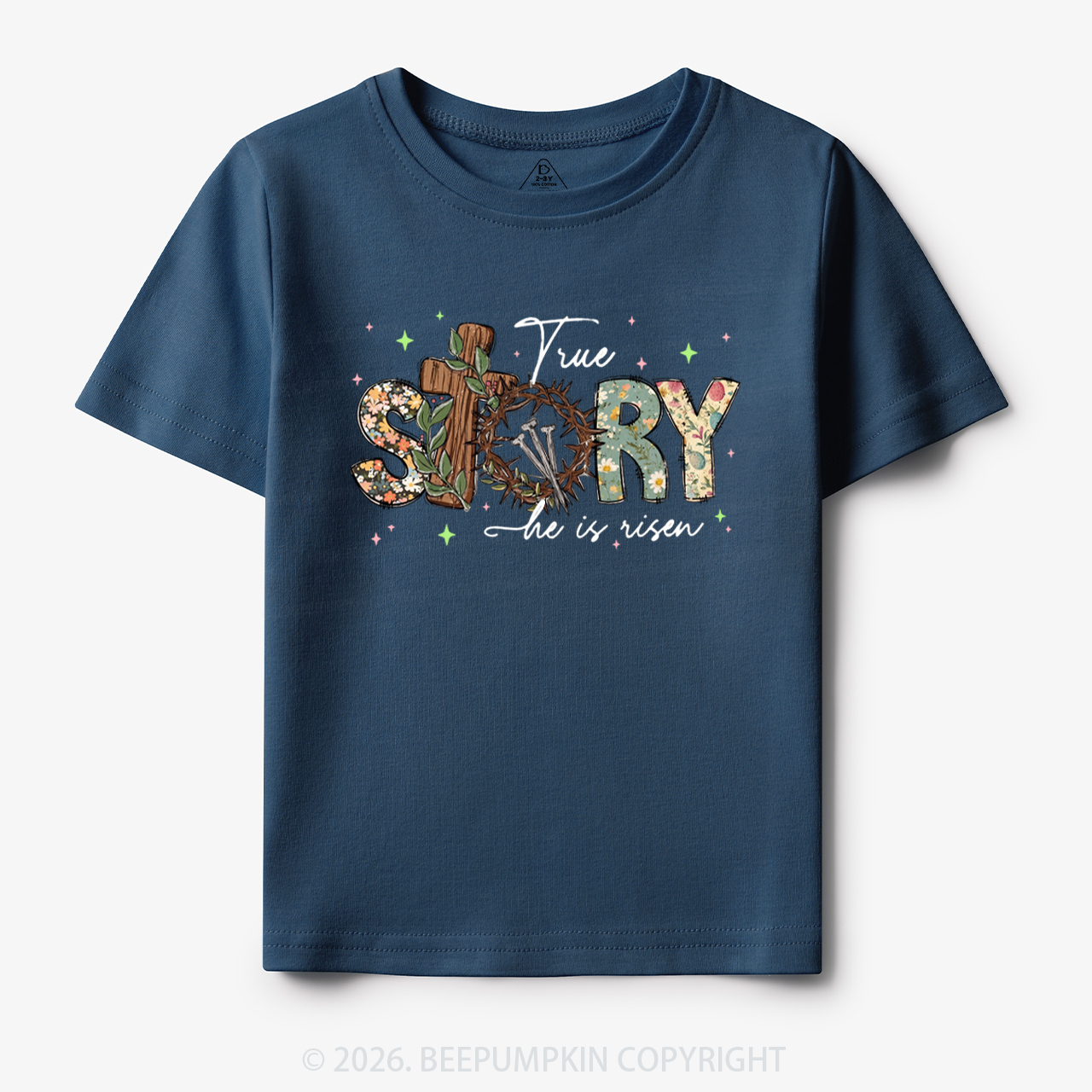 True Story He Is Risen Retro Easter Toddler&Kid's Tees
