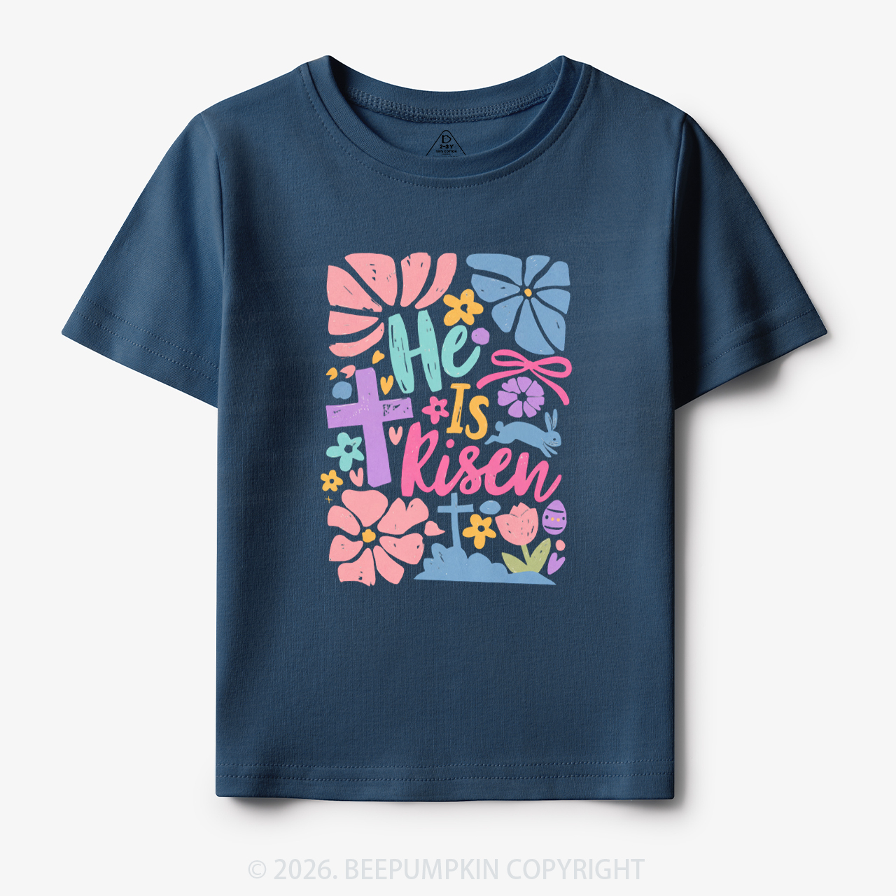 He is Risen Retro Christian Easter Toddler&Kid's Tees