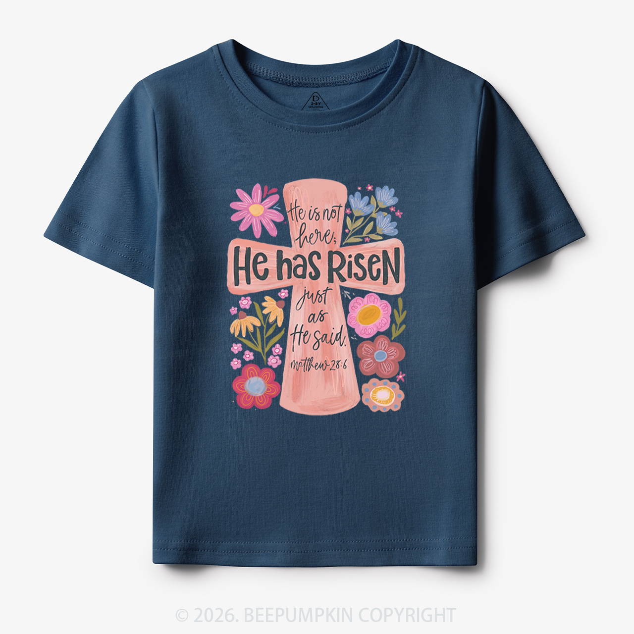 He Has Risen Christian Resurrection day Toddler&Kid's Tees