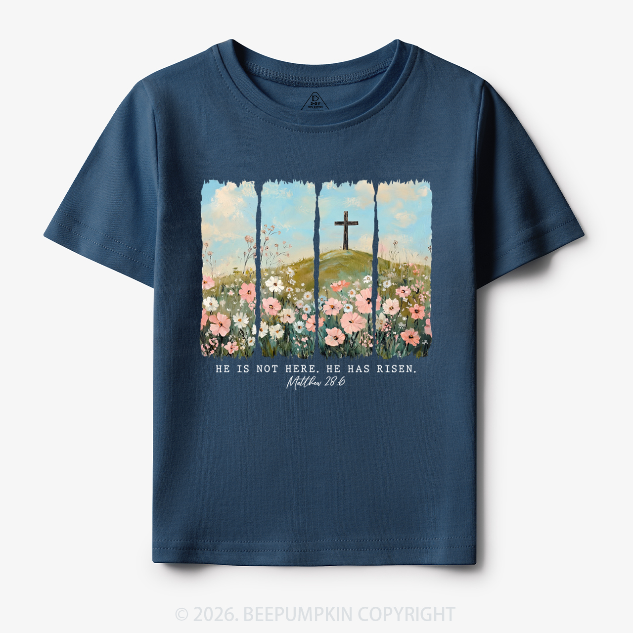 He is Risen Wildflower Spring Easter Toddler&Kid's Tees
