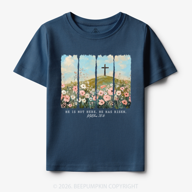 He is Risen Wildflower Spring Easter Toddler&Kid's Tees