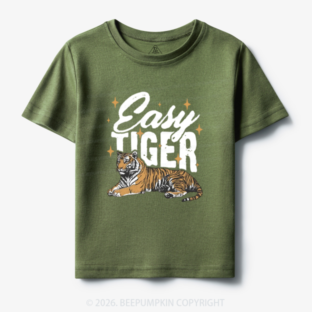 Retro Easy Tiger Funny Animal Toddler&Kid's Tees