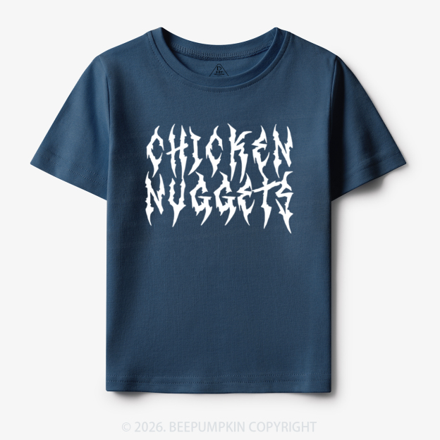 Chicken Nuggets Heavy Metal Font Toddler&Kid's Tees
