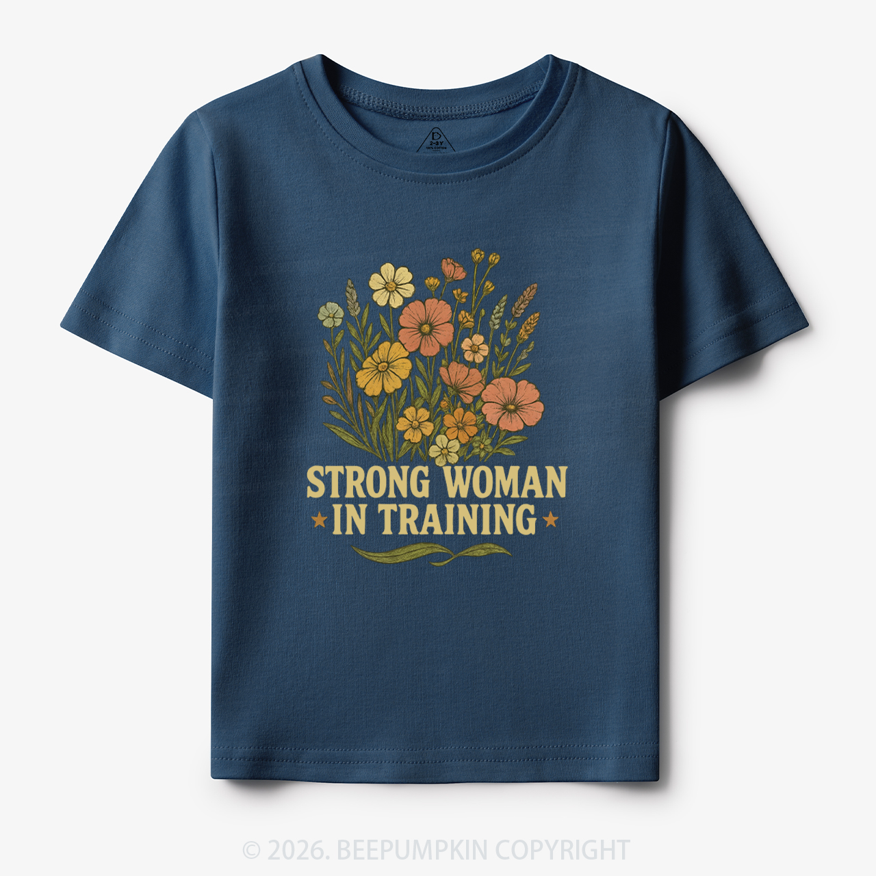 Strong Woman In Training Floral Toddler&Kid's Tees