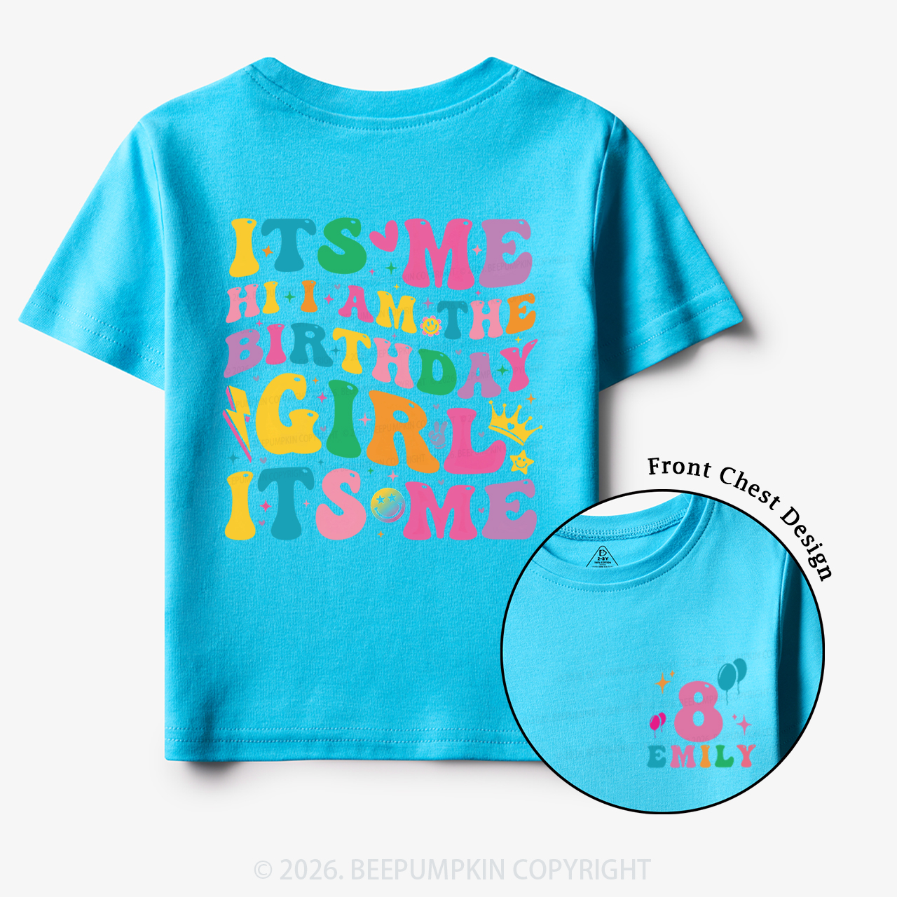 Personalized Birthday It's Me Hi Toddler&Kid's Tees