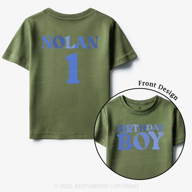 Personalized Name Birthday Boy Toddler&Kid's Tees