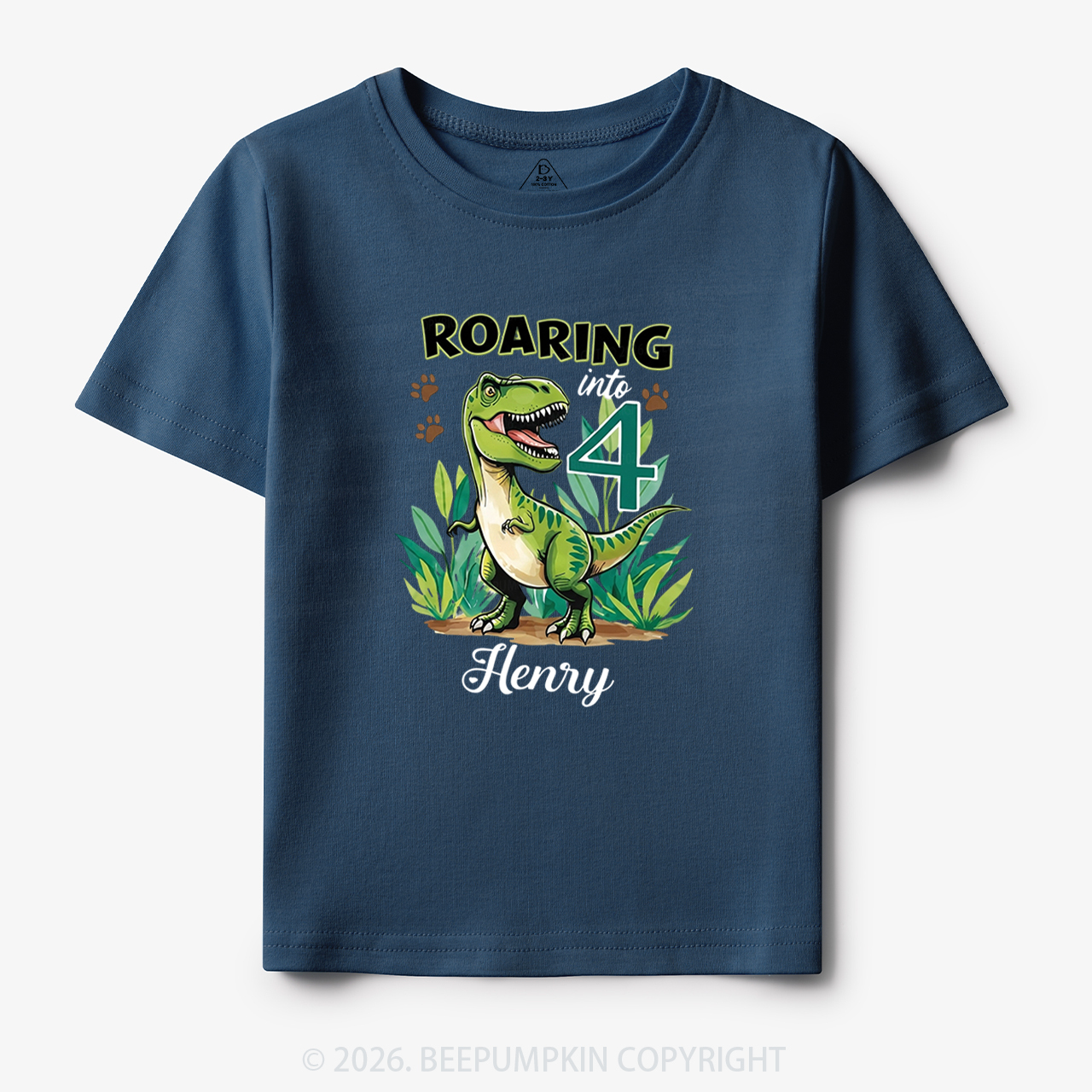 Personalized Dinosaur Birthday Any Age Toddler&Kid's Tees