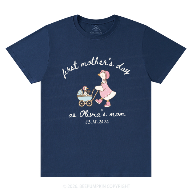 Personalized Goose Mama First Mother's Day T-Shirts