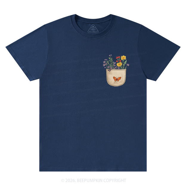 Wild Flowers Pocket T-Shirts