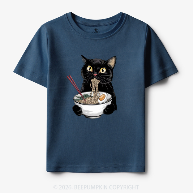 Ramen Black Cat Toddler&Kid's Tees