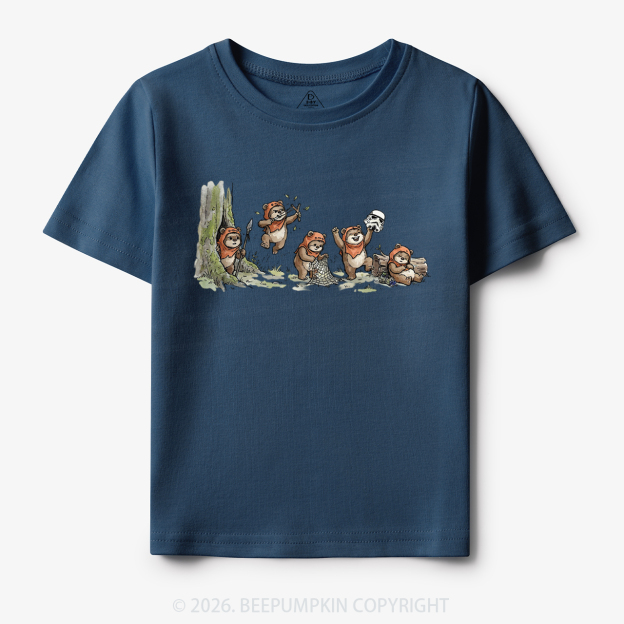 Vintage Galaxy Cute Bear Toddler&Kid's Tees
