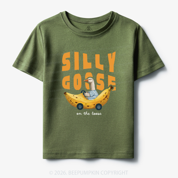 Silly Banana Goose On The Loose Funny Toddler&Kid's Tees