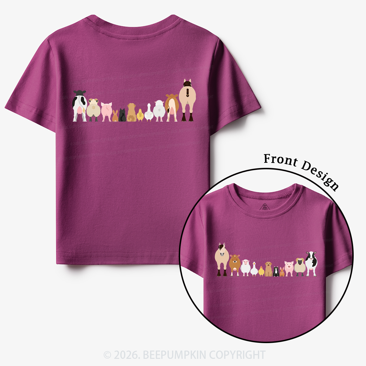 Cute Farm Animals Toddler&Kid's Tees