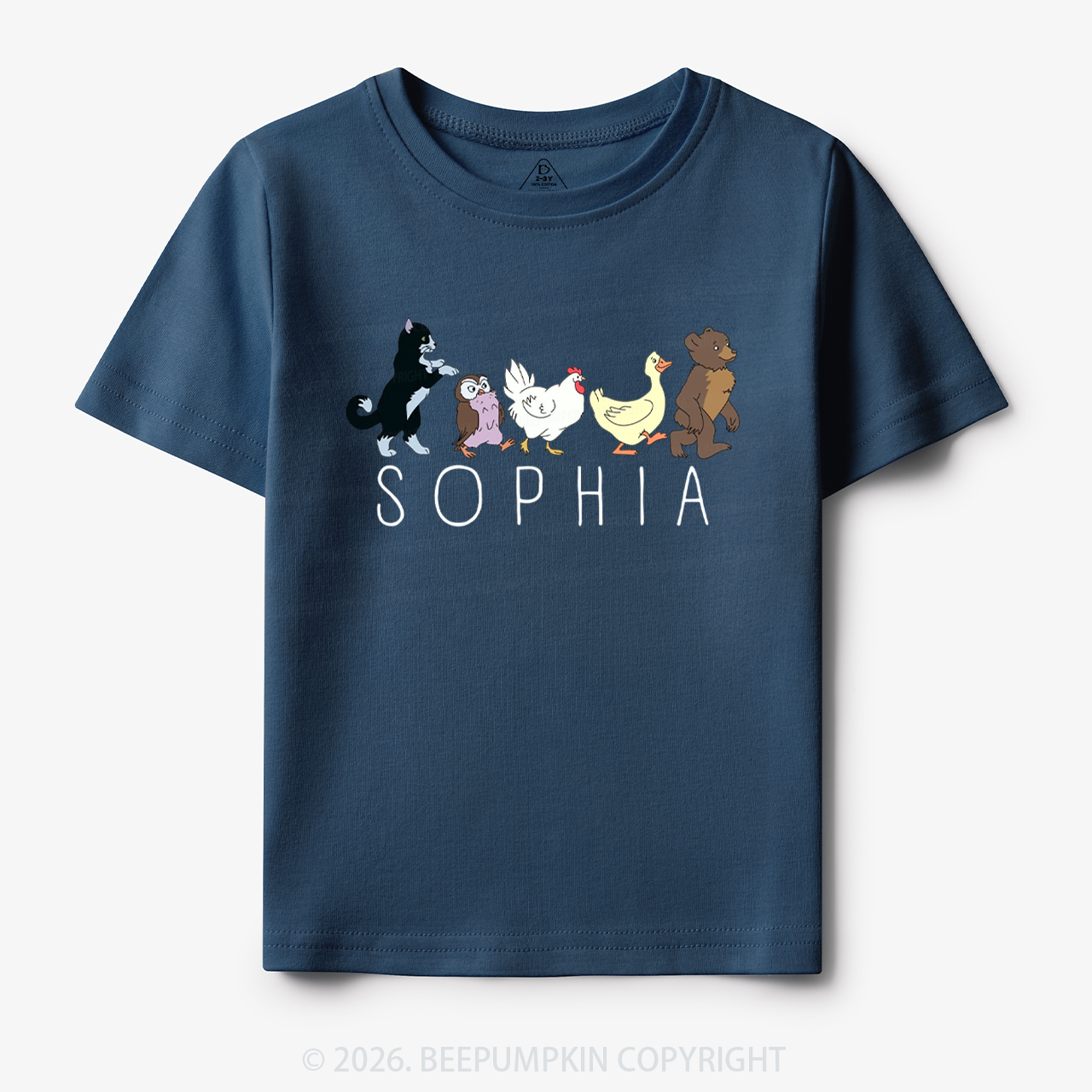 Personalized Cute Animal Friends Toddler&Kid's Tees