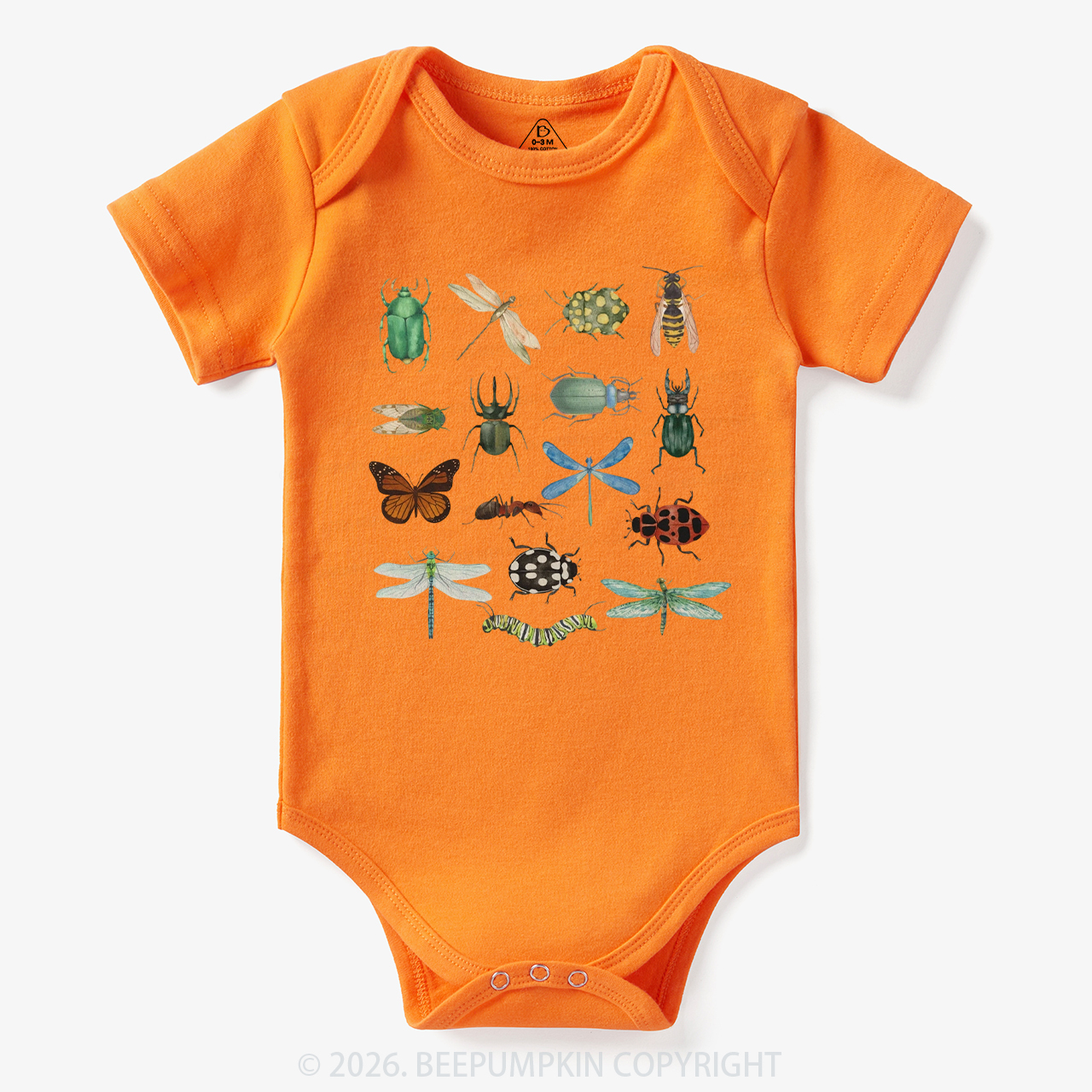 Retro Bugs Boho Natural Bodysuit