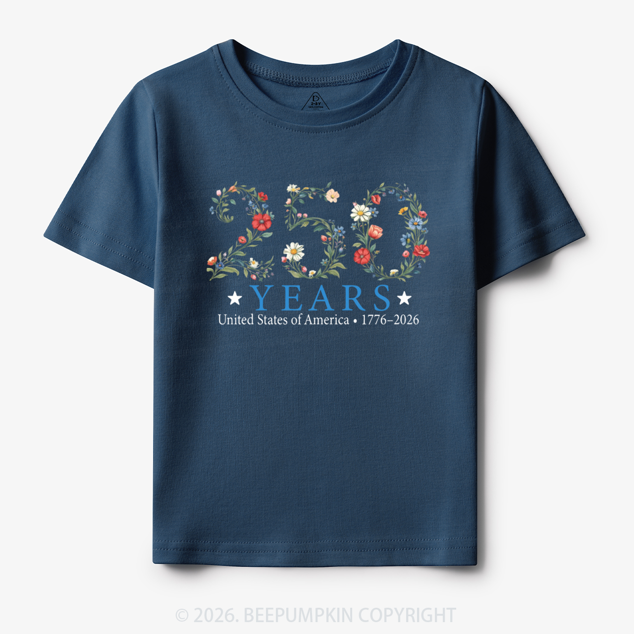 USA 250th Anniversary Floral Toddler&Kid's Tees