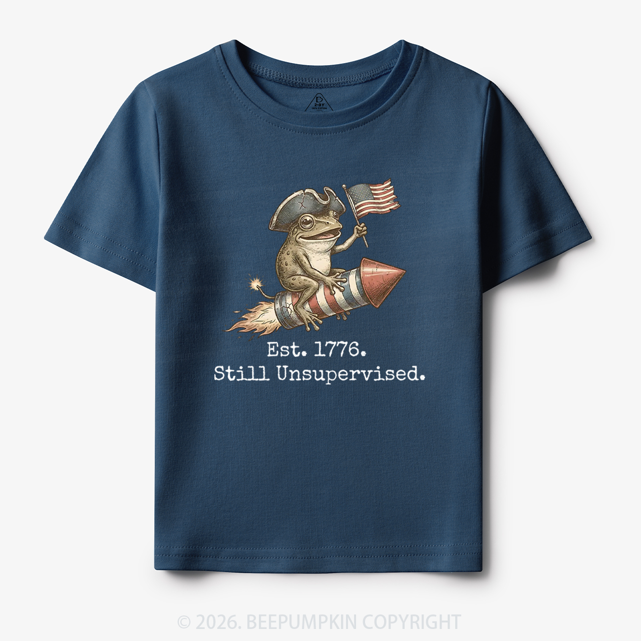 Est 1776 Funny Frog American 250th Anniversary Toddler&Kid's Tees