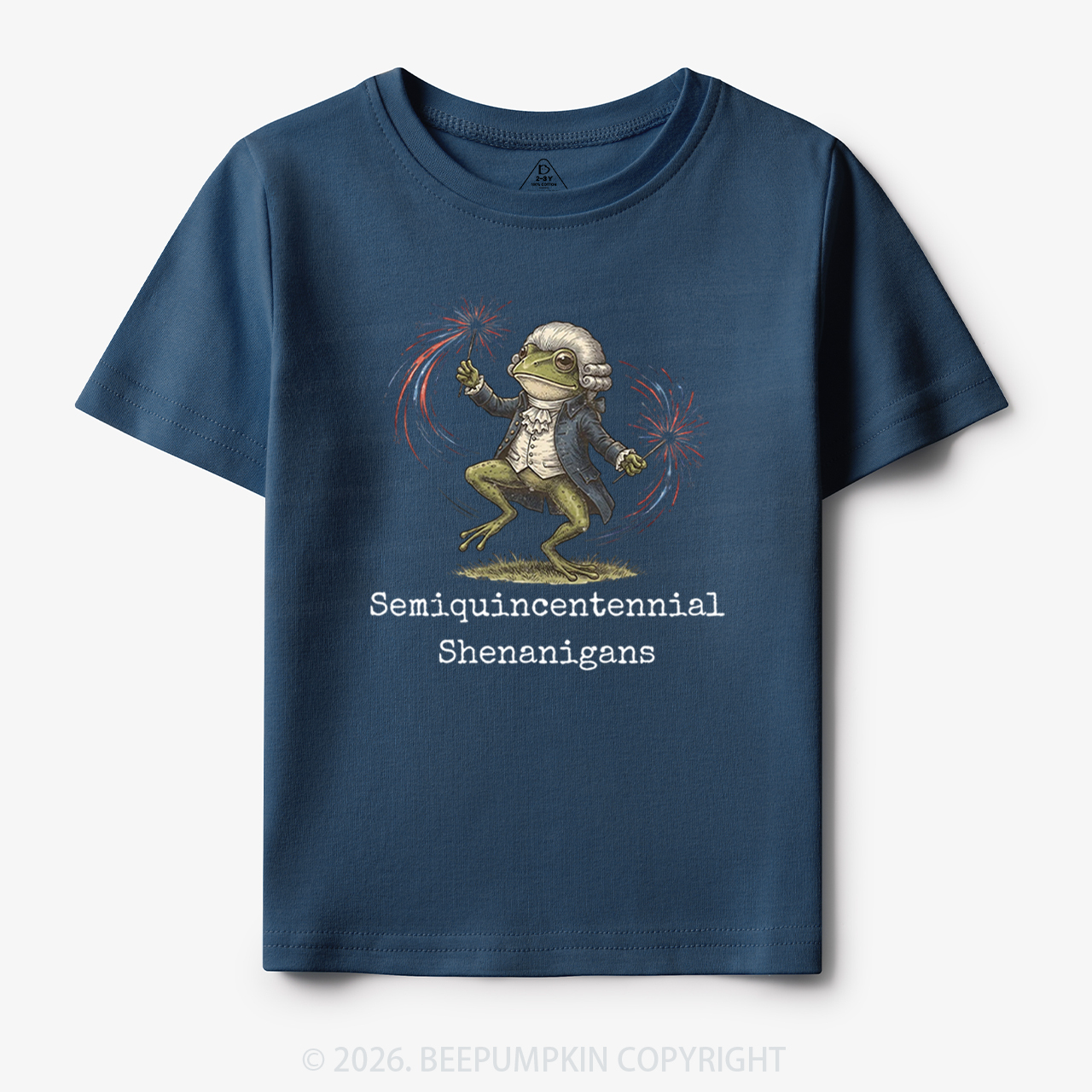 American 250th Anniversary Funny Frog Retro Toddler&Kid's Tees