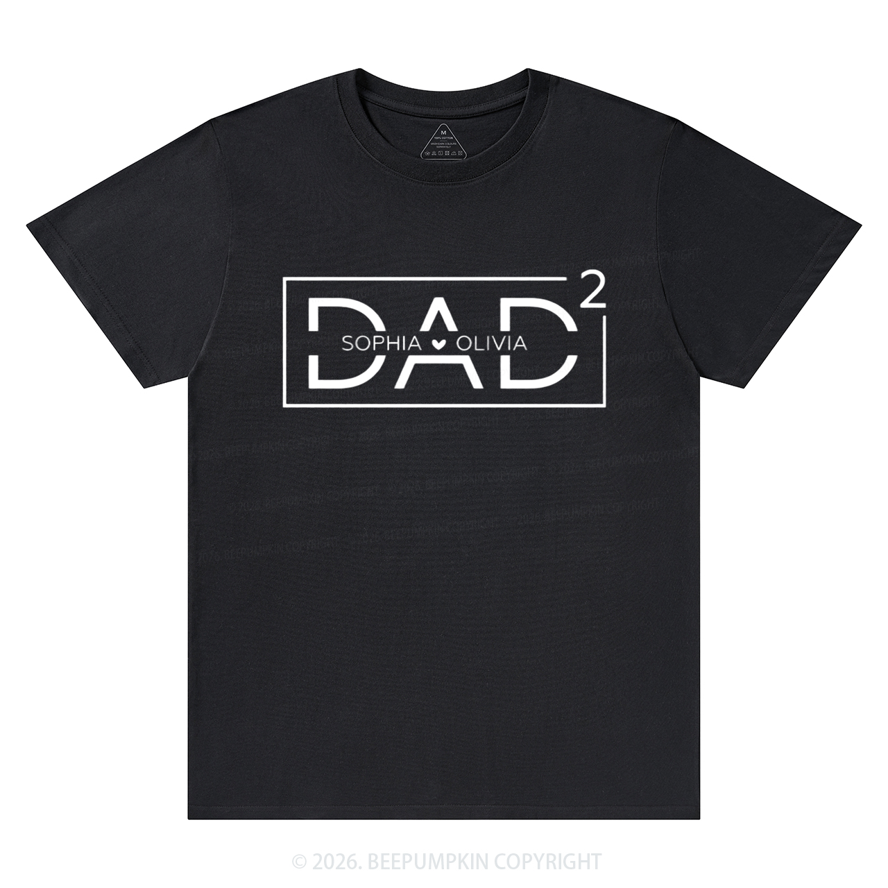 Personalized Dad Squared With Kids Names T-Shirts