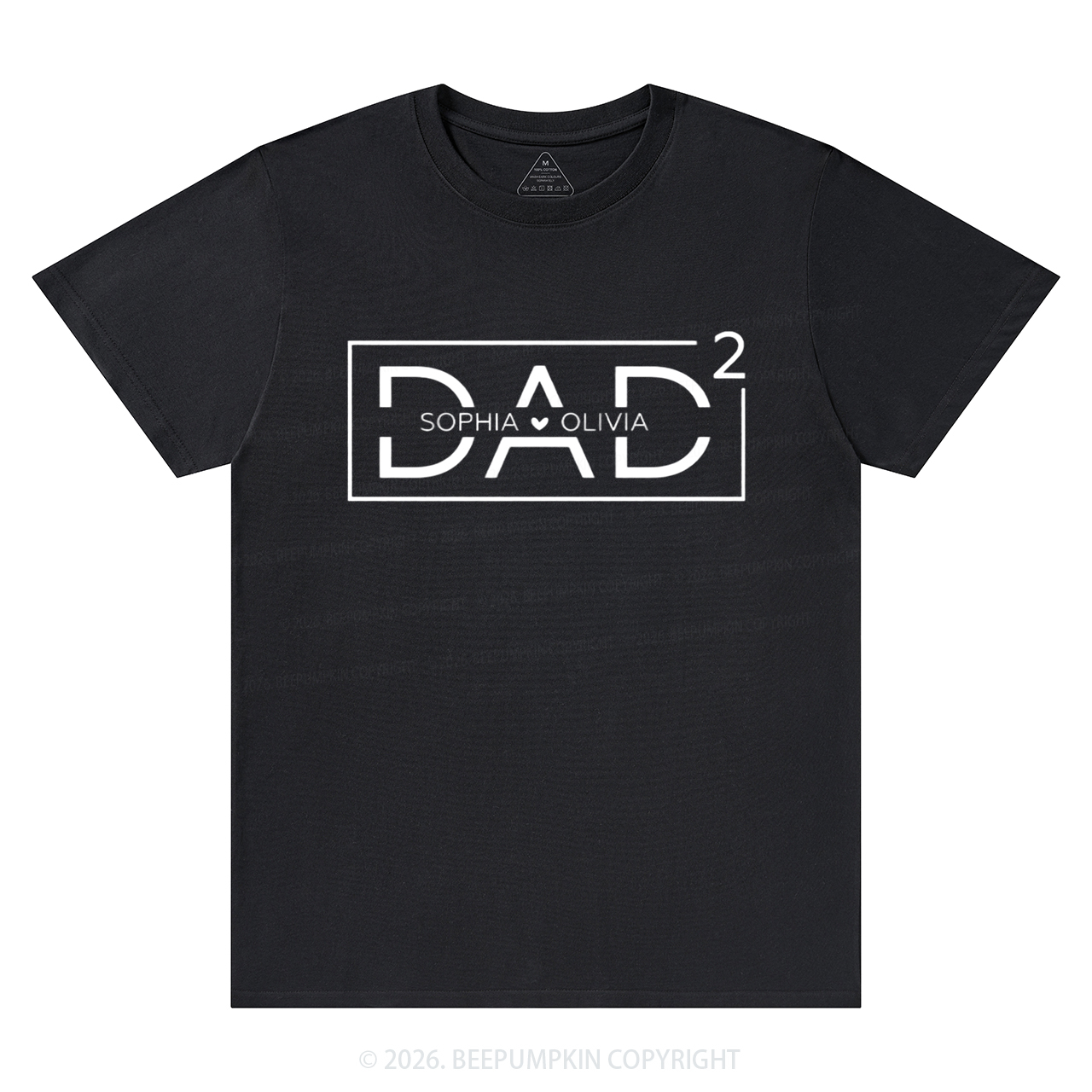 Personalized Dad Squared With Kids Names T-Shirts