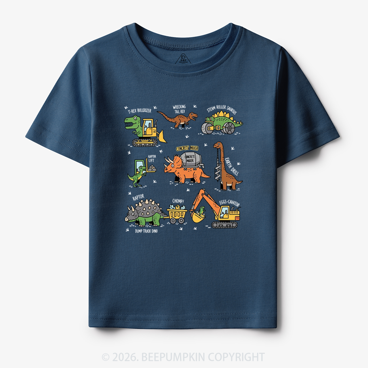 Dinosaur Construction Truck Toddler&Kid's Tees