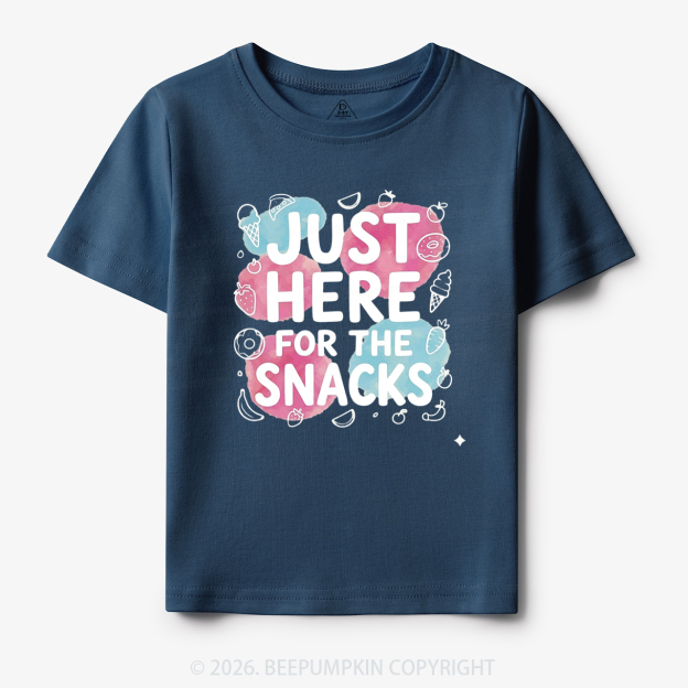Just Here for the Snacks Funny Toddler&Kid's Tees