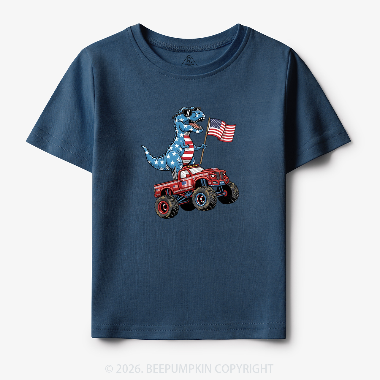 USA 250 American Flag Dinosaur Toddler&Kid's Tees
