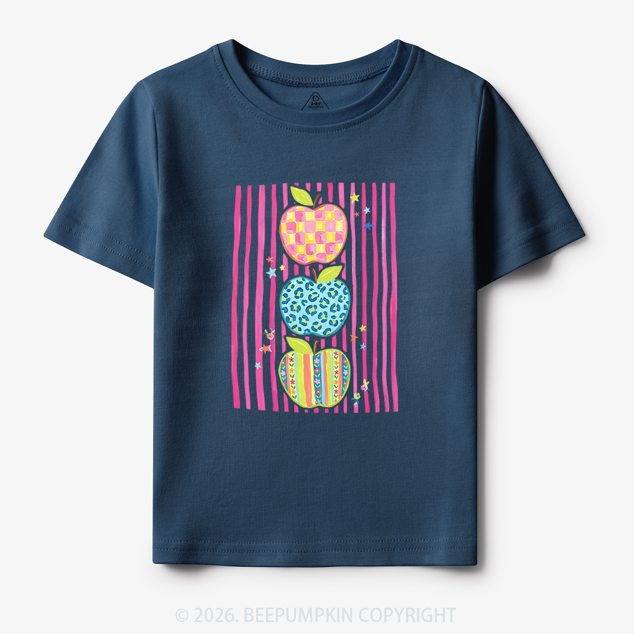 Colorful Apple Back to School Toddler&Kid's Tees