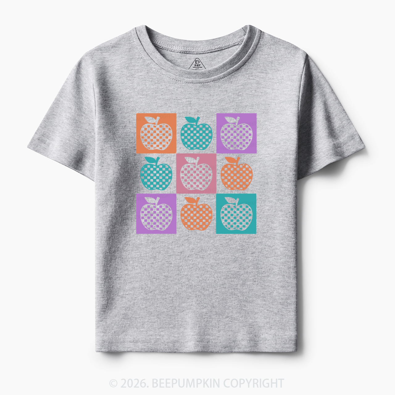 Retro Checkered Apple Toddler&Kid's Tees