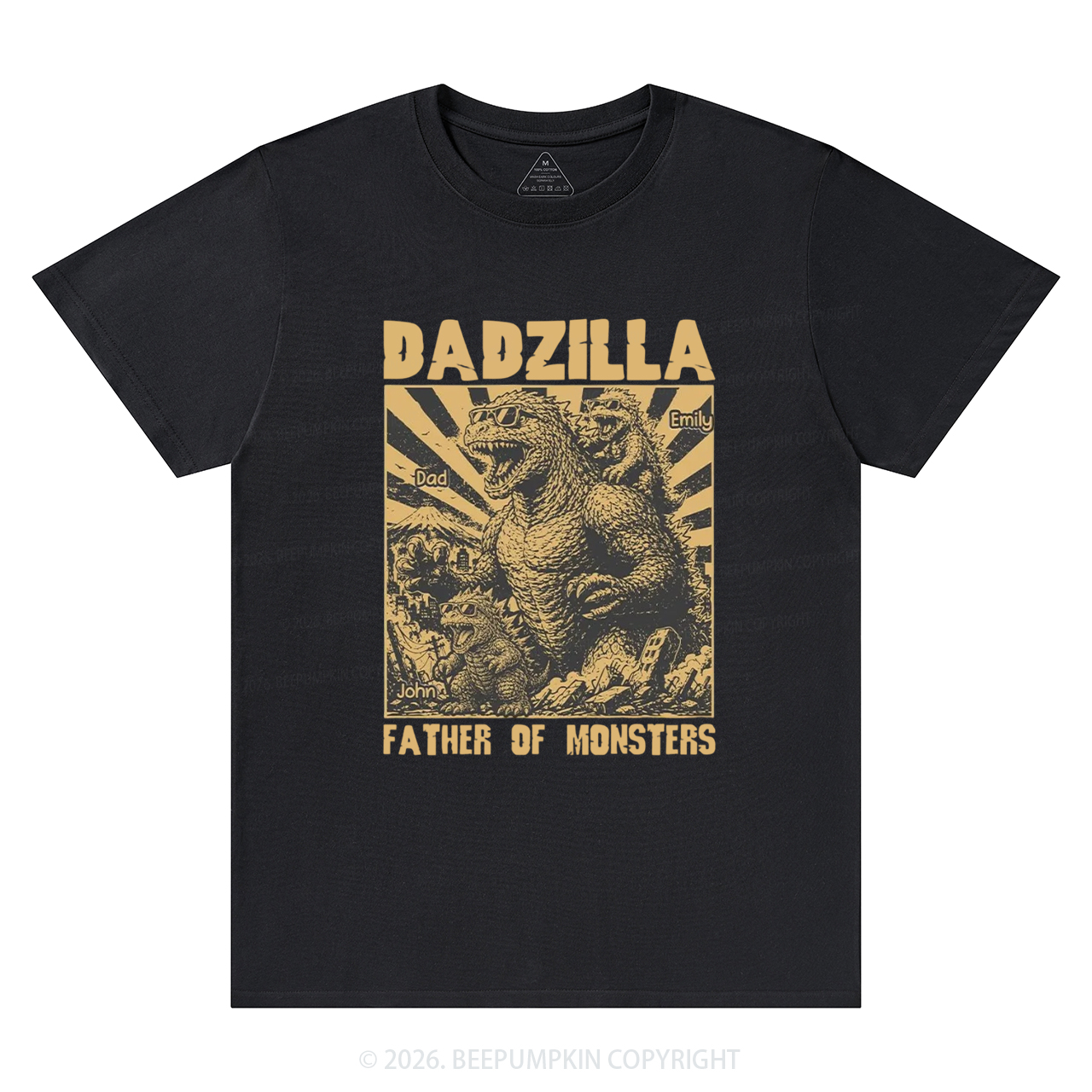 Personalized Dadzilla Father Of Monster T-Shirts