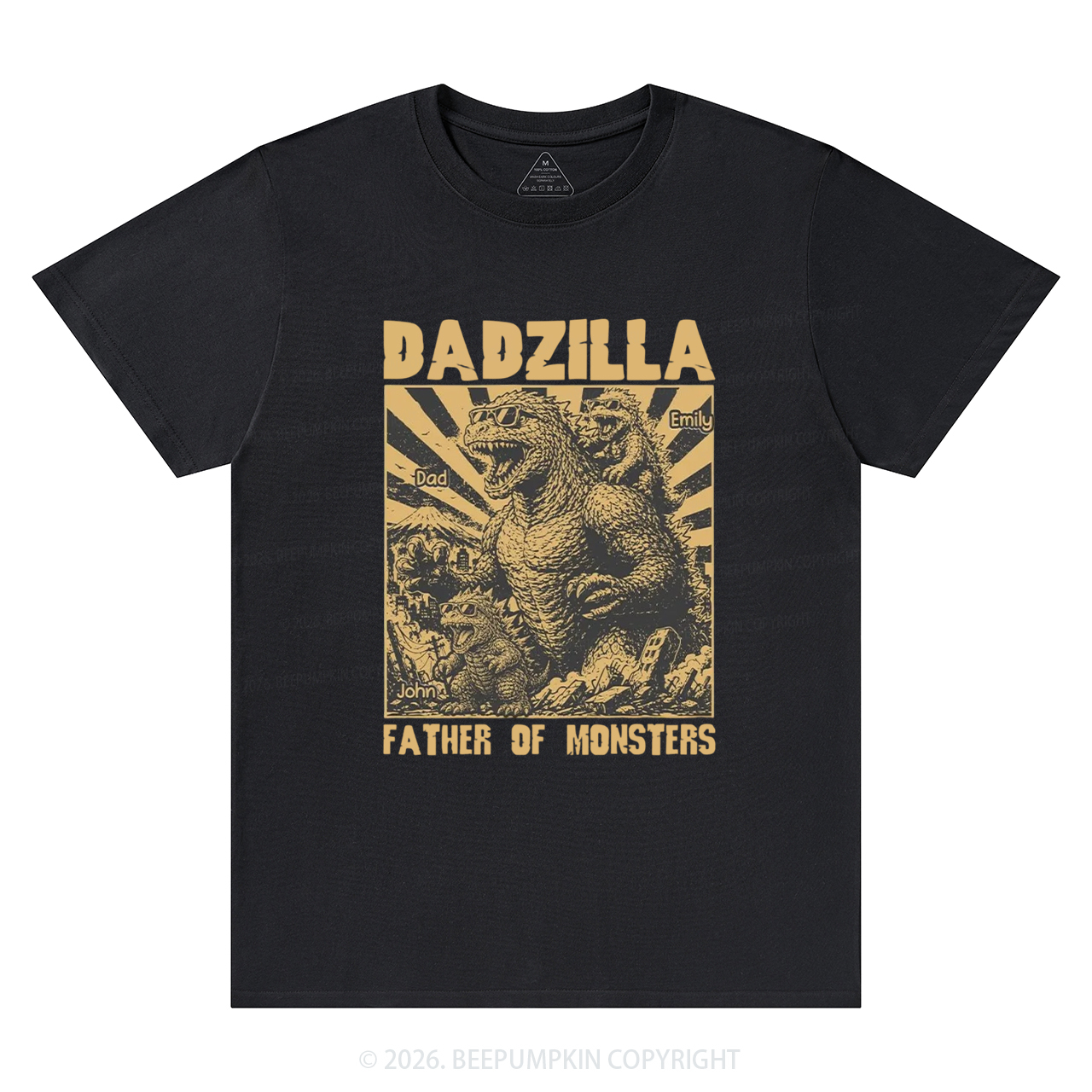 Personalized Dadzilla Father Of Monster T-Shirts