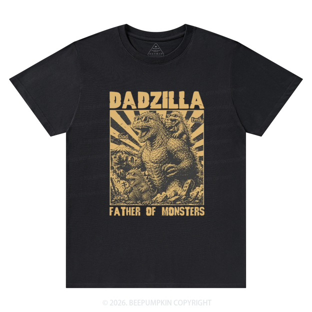 Personalized Dadzilla Father Of Monster T-Shirts