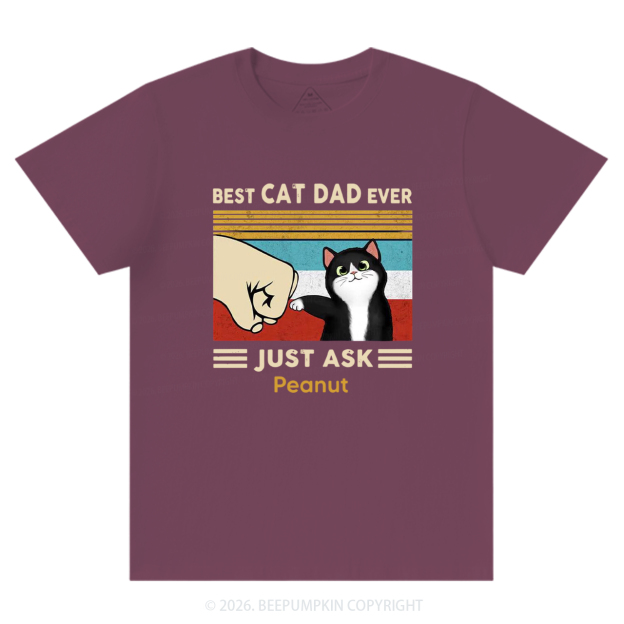 Personalized Best Cat Dad Ever T-Shirts