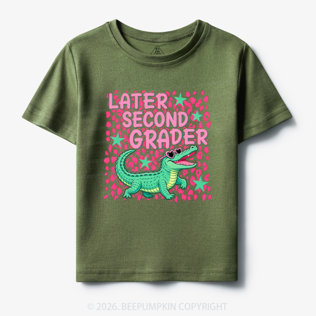Pink Leopard Print Later Back to School Toddler&Kid's Tees