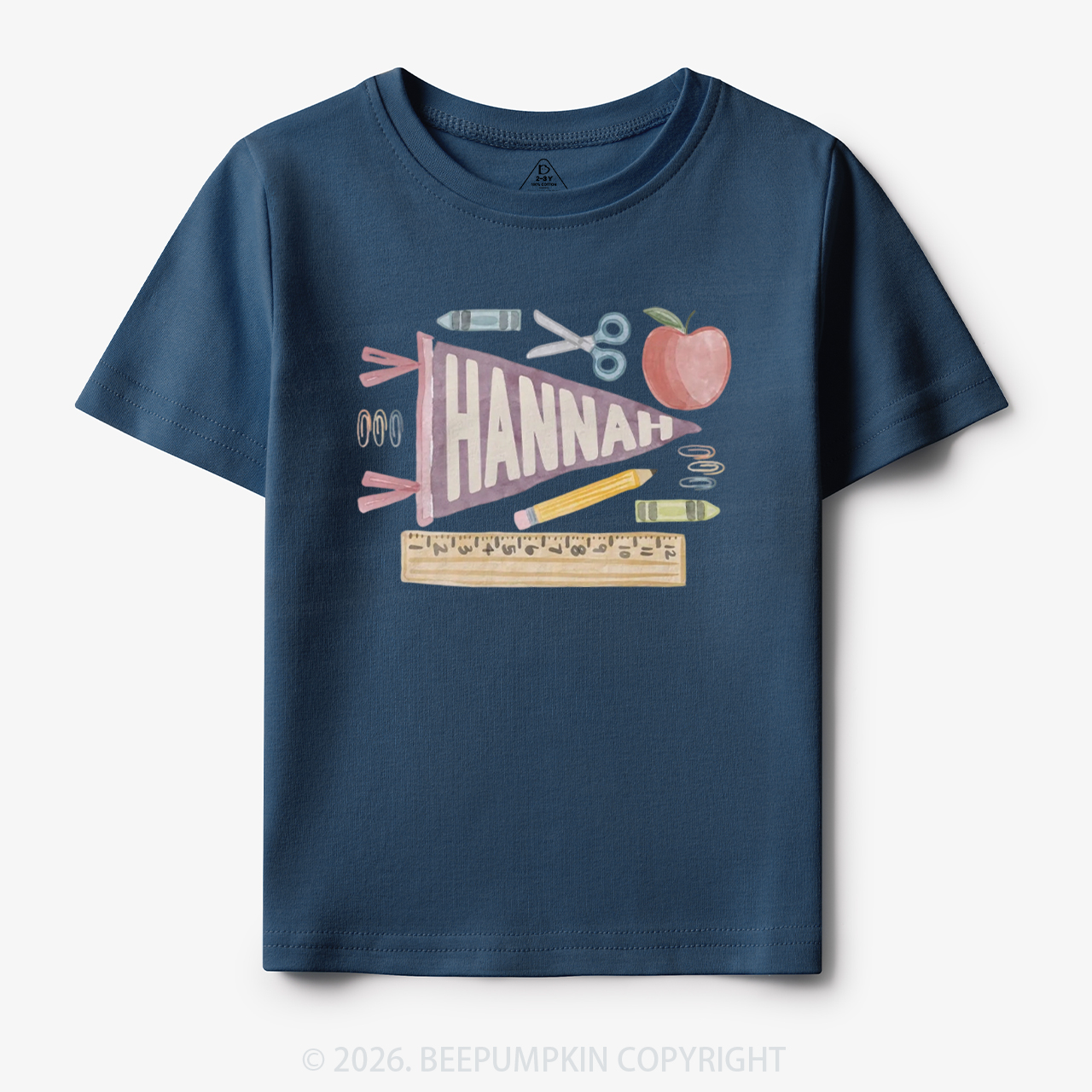 Personalized Name Pennant Back to School Toddler&Kid's Tees