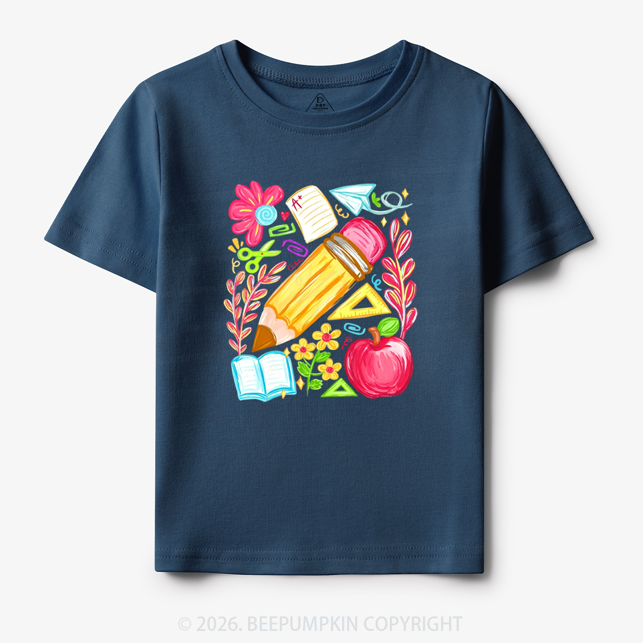 Boho Floral Pencil Coquette Back To School Toddler&Kid's Tees