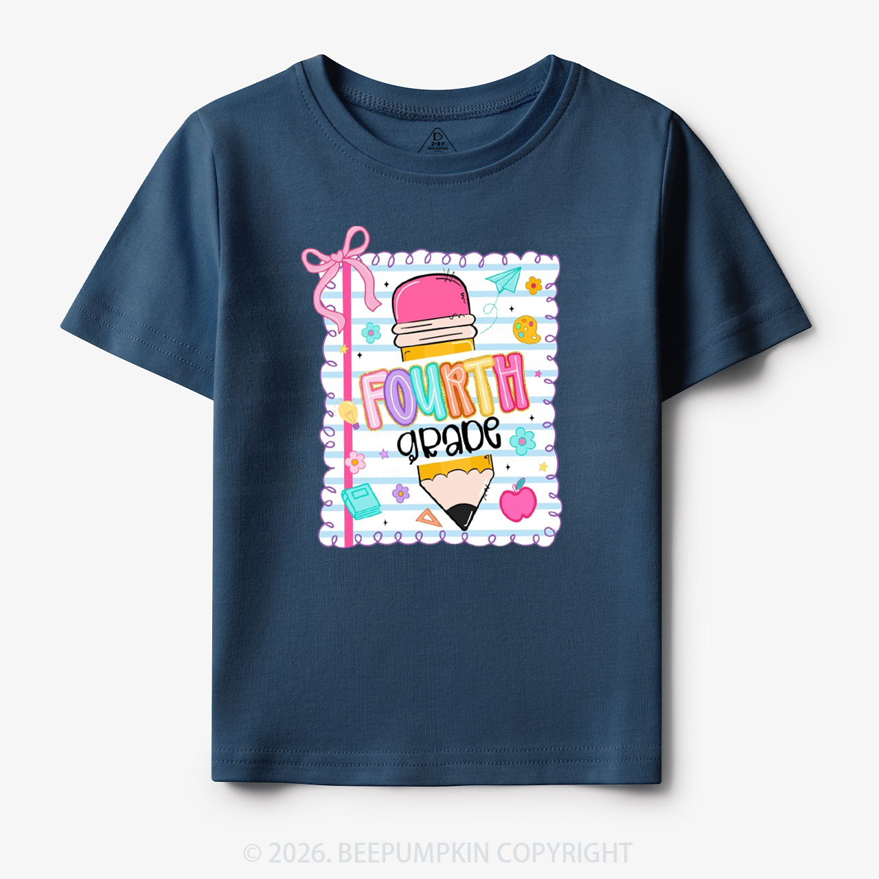 Back To School Pencil Coquette Bow Grades Toddler&Kid's Tees