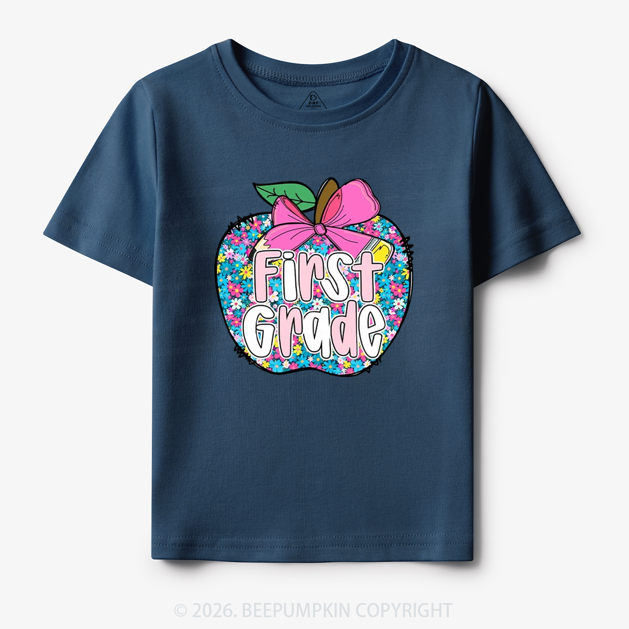 Preppy Back to School Coquette Retro Apple Toddler&Kid's Tees