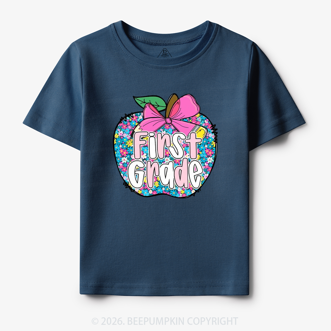 Preppy Back to School Coquette Retro Apple Toddler&Kid's Tees