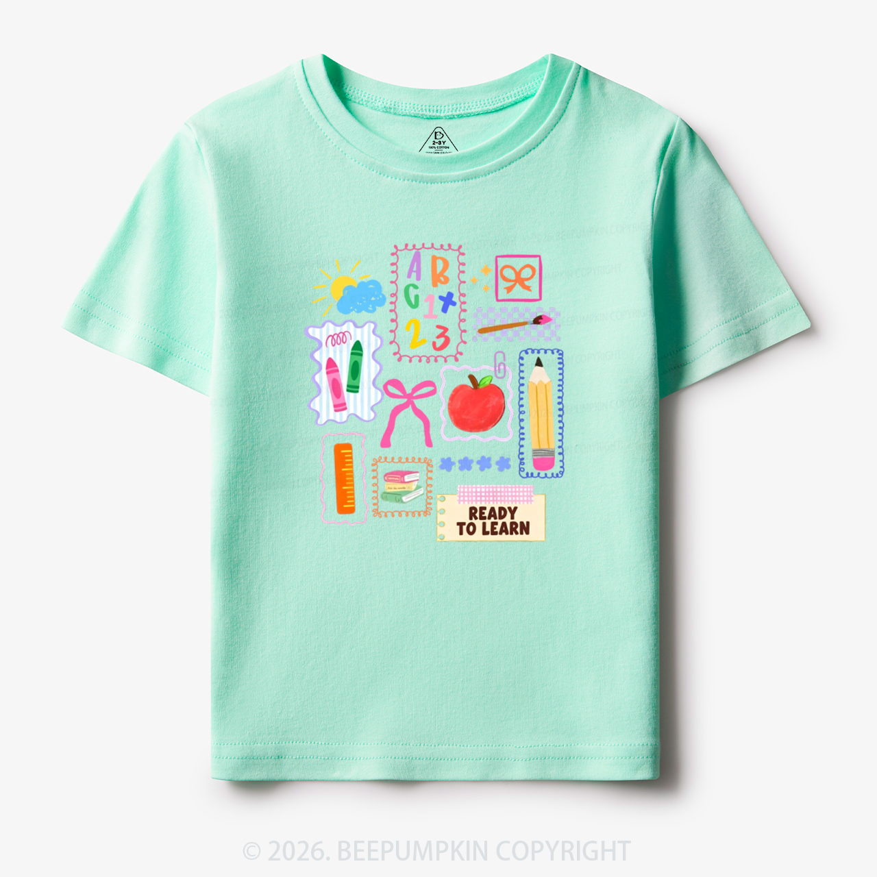 Ready To Learn Whimsical Pencil Bow Toddler&Kid's Tees